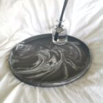 Amore Creative Collections - Acrylic Eco Friendly Resin Jesmonite Homeware South Africa Handmade Handcrafted Pieces - Black White Marble Extra Large Tray Reed Diffuser