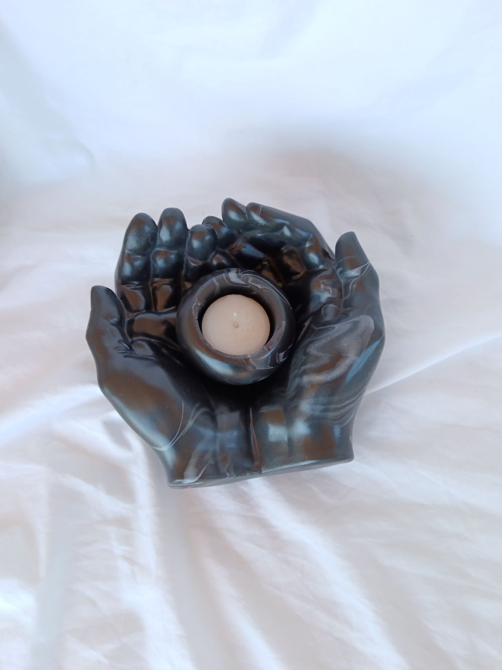 Amore Creative Collections - Jesmonite Home Decor Unique Gifts South Africa Shop Online Store (39) praying prayer hands with tealight holder - eco resin jesmonite - amore creative collections