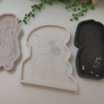 Amore-Creative-Collections-Jesmonite-South-Africa-Woman Ladies Trinket Trays Glitter Sequin Holographic Pearlescent Silver Leaf White Charcoal Dusty Pink Jewellery Gift Sets 3 Pack www.amoresa.co.za