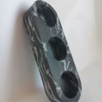 Amore Creative Collections - Acrylic Eco Friendly Resin Jesmonite Homeware South Africa Handmade Handcrafted Pieces - Black and White Marble 3 Piece Tealight Holder
