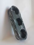 Amore Creative Collections - Acrylic Eco Friendly Resin Jesmonite Homeware South Africa Handmade Handcrafted Pieces - Black and White Marble 3 Piece Tealight Holder