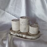 Tealight Candle Holder Gift Set With Trinket Tray Marble - Amore Creative Collections www.amoresa.co.za