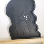 Amore Creative Collections - Acrylic Eco Friendly Resin Jesmonite Homeware South Africa Handmade Handcrafted Pieces - Black Bling Lady Figure Display Trinket Tray
