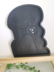 Amore Creative Collections - Acrylic Eco Friendly Resin Jesmonite Homeware South Africa Handmade Handcrafted Pieces - Black Bling Lady Figure Display Trinket Tray