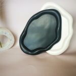 Amore Creative Collections - Acrylic Eco Friendly Resin Jesmonite Handmade Homeware Home Decor South Africa Geometric Irregular Shape Display Trays Shell Black White Pearlescent (4)