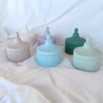 Pastel colour jewellery boxes with lid