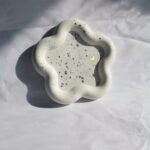 Amore Creative Collections - Eco Resin Home Decor Jesmonite South Africa - Trinket Trays Homeware - Large Flower Shiny Holographic Pieces