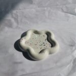 Amore Creative Collections - Eco Resin Home Decor Jesmonite South Africa - Trinket Trays Homeware - Large Flower Shiny Holographic Pieces Thick Fat Edges