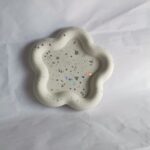 Amore Creative Collections - Eco Resin Home Decor Jesmonite South Africa - Trinket Trays Homeware - Large Flower Shiny Holographic Pieces Thick Fat Edges