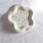 Amore Creative Collections - Eco Resin Home Decor Jesmonite South Africa - Trinket Trays Homeware - Large Flower Shiny Holographic Pieces Thick Fat Edges