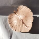 Amore Creative Collections Handmade Home Decor Jesmonite South Africa - Polymer clay, eco resin, jesmonite - maple leaf tray rose gold