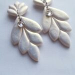 Amore Creative Collections Bridal Bride Earrings Wedding White Gold Iridescent Hypoallergenic Stainless Steel Fittings
