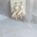 Amore Creative Collections Bridal Bride Earrings Wedding White Gold Iridescent Hypoallergenic Stainless Steel Fittings