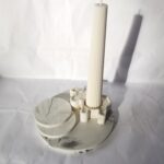 Grey and white marble coaster set of 4 with place holder - Amore Creative Collections