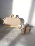 Amore Creative Collections - Home Decor Jesmonite South Africa Gift Sets Homeware 3 Set Tealight Candle Holder and XL Display Trinket Tray Extra Large - Colour Sand Light Nude Brown