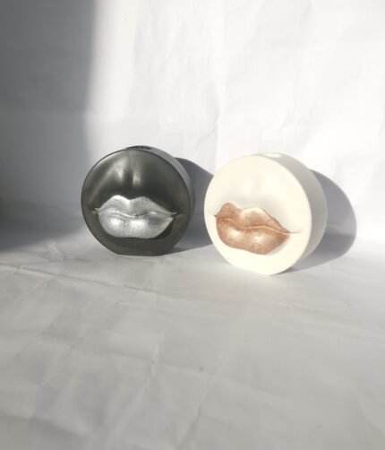 Amore Creative Collections - Home Decor Jesmonite South Africa Gift Sets Homeware Amore Creative Collections - Home Decor Jesmonite South Africa Gift Sets Homeware - Lips Candle Holder - Pouting Kissing Lip Candle tall pillar candle holders