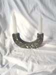 Terrazzo Candlestick Holder - Double Pillar Candle Stick Holder-Eco Resin Jesmonite South Africa