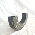 Terrazzo Candlestick Holder - Double Pillar Candle Stick Holder-Eco Resin Jesmonite South Africa