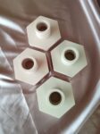 Hexagon Candlestick Holders - Sand Stone Beige Unique Neutral Home Decor South Africa