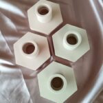 Hexagon Candlestick Holders - Sand Stone Beige Unique Neutral Home Decor South Africa