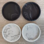 Hexagon Rectangle Round Shape Marble Coasters Jewellery Tray - Handmade Stoneware Gifts eco resni jesmonite south africa www.amoresa.co.za