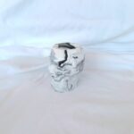 Marble Skull Pot - Eco Resin Jesmonite South Africa