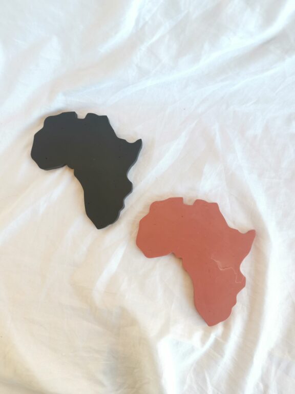 Map of Africa Coaster Sets - Amore Creative Collections Jesmonite South Africa Eco Friendly