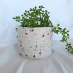 White Terrazzo Pot Planter - Jesmonite South Africa Eco Resin
