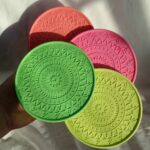 Amore Creative Collections - Jesmonite Neon Mandala Coasters Handmade Home Decor Summer Colours