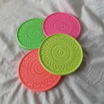 Amore Creative Collections - Neon Bright Colour Mandala Coaster Set Jesmonite Home Decor South Africa