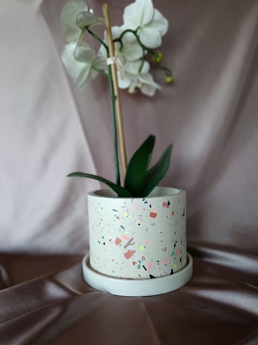 Terrazzo Planter Pot Flower Succulent - Amore Creative Collections Terrazzo Planter Pot Flower Succulent - Amore Creative Collections