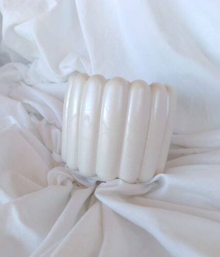 ribbed pot planter pot - jesmonite mother of pearl south africa amore creative collections