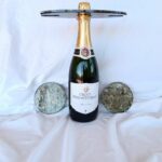 Wine Butler and 2 Coasters - Wildflowers Epoxy Resin Gift Set Wine Bottle Holder and Glasses