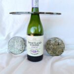 Wine Butler and 2 Coasters - Wildflowers Epoxy Resin Gift Set Wine Bottle Holder and Glasses