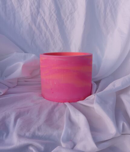 Neon Pink Pot Planter - Eco Resin Jesmonite Pot Plant Holders and Drip Drainage Trays - South Africa
