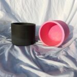 Neon Pink Pot Planter - Eco Resin Jesmonite Pot Plant Holders and Drip Drainage Trays - South Africa