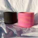Neon Pink Pot Planter - Eco Resin Jesmonite Pot Plant Holders and Drip Drainage Trays - South Africa