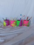 Neon Pot Abstract Face - Amore Creative Collections - Neon Boho Home Decor South Africa