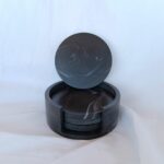 black marble coaster set - eco friendly resin jesmonite - online gift shop amore creative collections