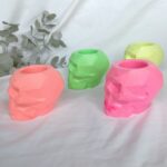 Skull Pots Neon Hot Pink Decor South Africa - Geometric Shape Skull home decor south africa www.amoresa.co.za