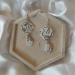 abstract face line art earrings - polymer clay amoresa south africa shop online