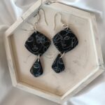 abstract face line art earrings - polymer clay amoresa south africa shop online