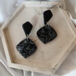 abstract face line art earrings - polymer clay amoresa south africa shop online