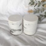 Salt & Pepper Pots - Eco Resin Jesmonite South Africa White Marble - Elegant Home Decor