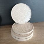Mandala Coaster Sets Black White Jesmonite Eco Resin Stone Cement Decor Online Shop