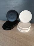 Mandala Coaster Sets Black White Jesmonite Eco Resin Stone Cement Decor Online Shop