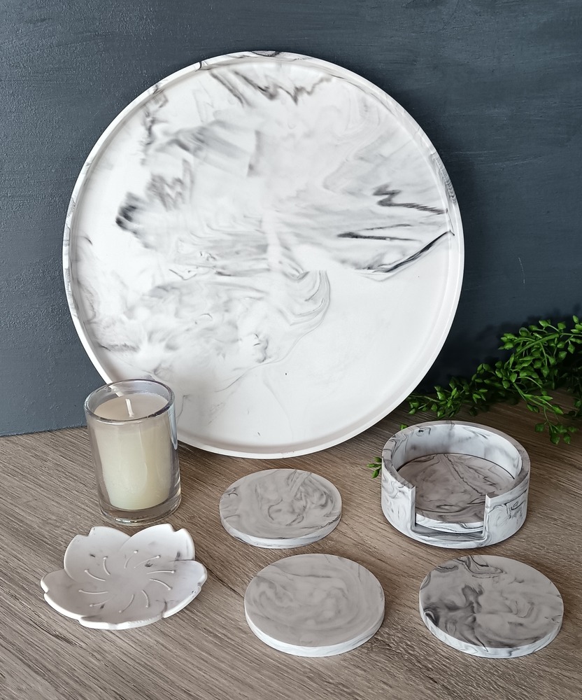 Amore Creative Collections - Mirror Trays Jesmonite Eco Resin South Africa Online Shop (2) Marble Trays XL Jesmonite Handmade South Africa