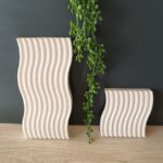 wavy trays amore creative collections - skincare reed diffuser condiment table server trays candle trays