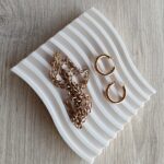 wavy trays amore creative collections - skincare reed diffuser condiment table server trays candle trays