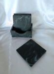 square marble coaster sets black white monochrome - amore creative collections www.amoresa.co.za
